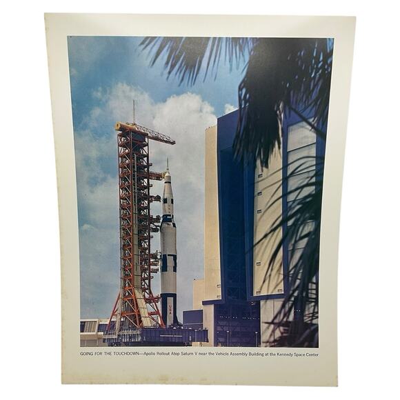 Vintage NASA Apollo Saturn V Rocket Photo Kennedy Space Center 1966 - Picture 1 of 5
